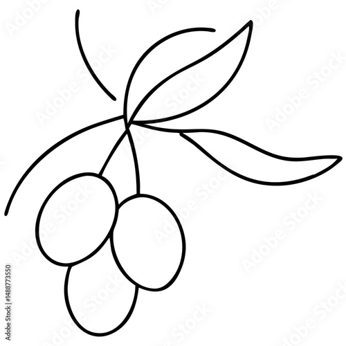 Black silhouette illustration of a detailed olive tree design with transparency