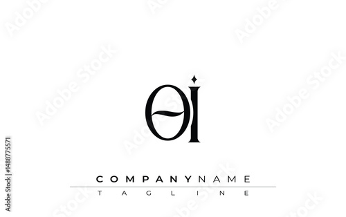 Initial OI Logo Design Vector. Elegant Monogram Logo Design with Decorative Elements and Typography