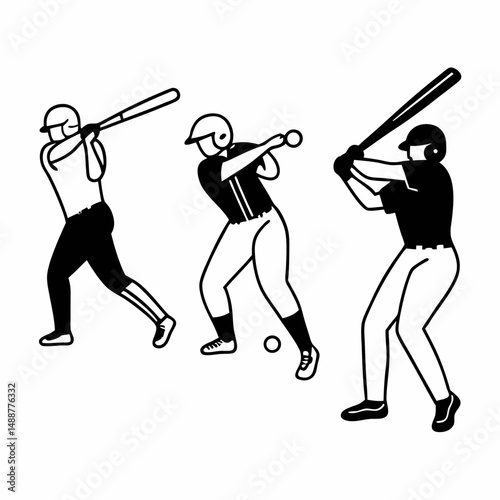 baseball player hitting ball