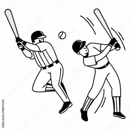 baseball player vector
