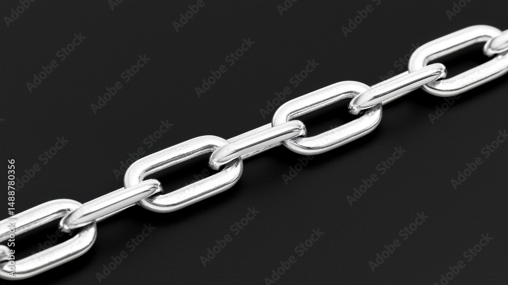 Obraz premium A silver chain with a diamond pendant.