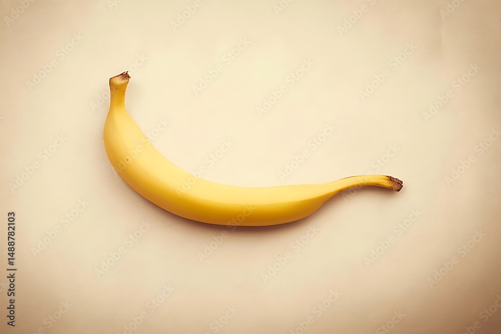 Ripe banana on a neutral background Ripe banana on a neutral background