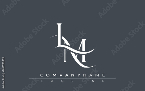 Initial LM Logo Design Vector. Elegant Monogram Logo Design with Decorative Elements and Typography