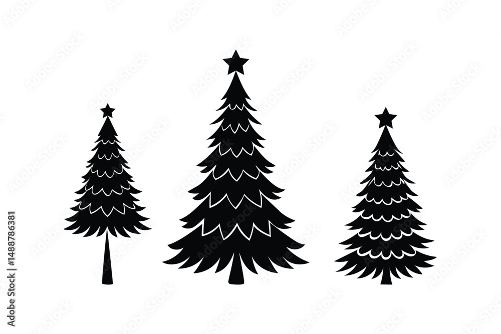 Fototapeta premium Christmas Tree Vector Art Design for Festive Holiday Decorations