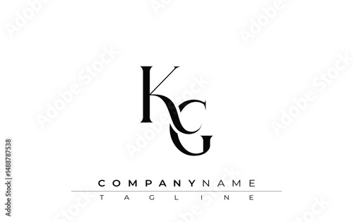 Initial KG Logo Design Vector. Elegant Monogram Logo Design with Decorative Elements and Typography
