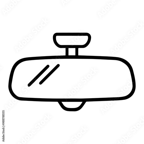 Rear view mirror icon on white background vector
Vector car icon
