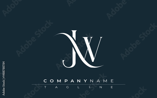 Initial JW Logo Design Vector. Elegant Monogram Logo Design with Decorative Elements and Typography