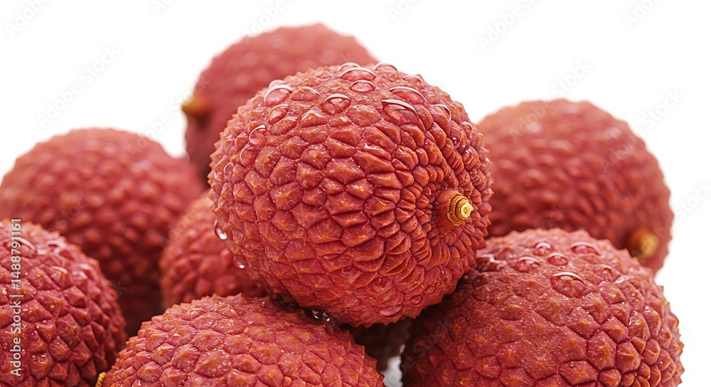 fresh Lychees fruits on white background fresh Lychees fruits on white background