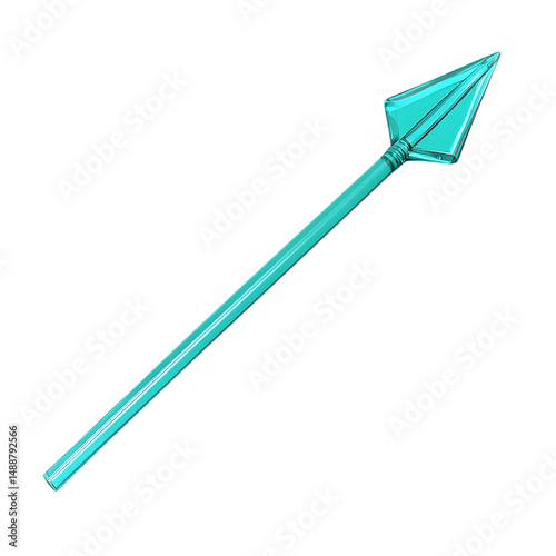 Contemporary Arrow with Crisp Clear Lines in Bright Isolated on Transparent Background