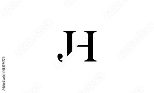 JH initial letters, monogram logo