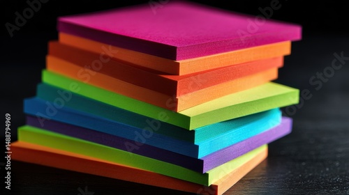 Wallpaper Mural A 4K photo of stack of Colorful Sticky Notes. Torontodigital.ca