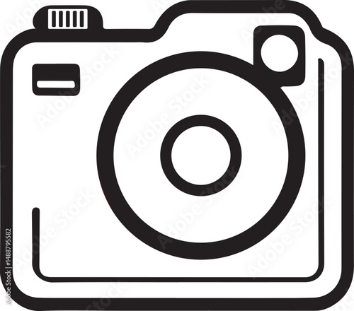 Vector Silhouette Camera Icon Design