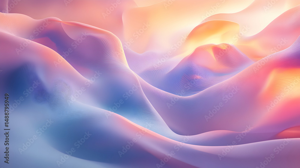 Obraz premium Abstract Fluid Design with Soft Swirls and Gentle Color Gradients