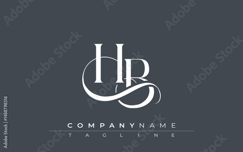 Initial HB Logo Design Vector. Elegant Monogram Logo Design with Decorative Elements and Typography