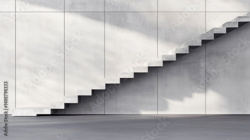 Staircase in a concrete room