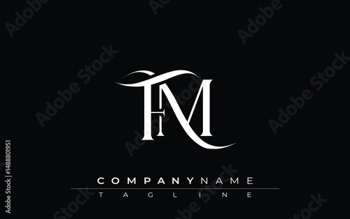 Initial FM Logo Design Vector. Elegant Monogram Logo Design with Decorative Elements and Typography
