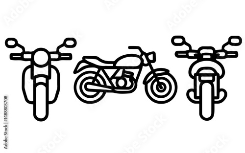 Motorcycle icon in three projections on a white background vector
Vector icon cars