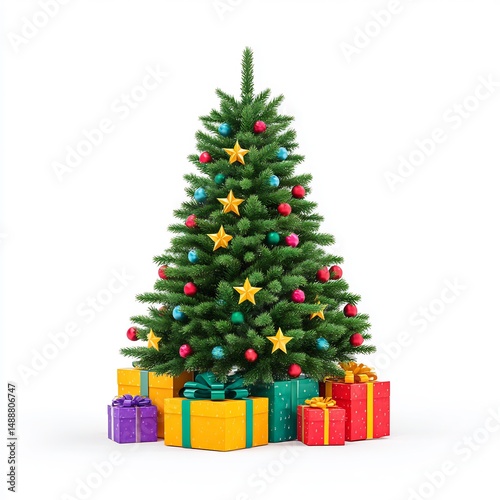 Christmas Tree with Gift Boxes