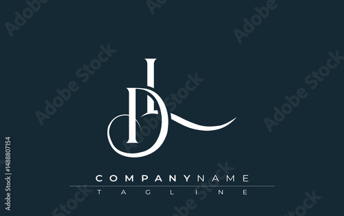 Initial DL Logo Design Vector. Elegant Monogram Logo Design with Decorative Elements and Typography