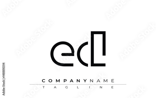 ECL abstract letter design. Modern Business Logo Design With Abstract Typography and Contemporary Style