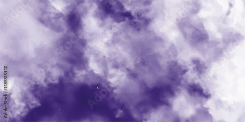 Natural porple sky  watercolor background texture for cover design. The summer is colorful clearing day Good weather with natural clouds. black Watercolor Painting Background.