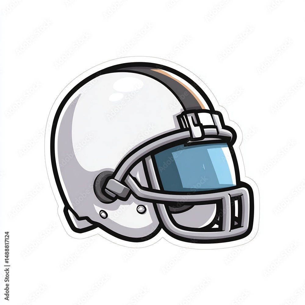 Fototapeta premium Football helmet cartoon