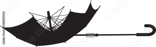 Inside Out Silhouette of a Broken Umbrella