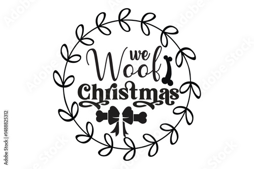 we woof Christmas, Christmas Ornaments SVG Designs