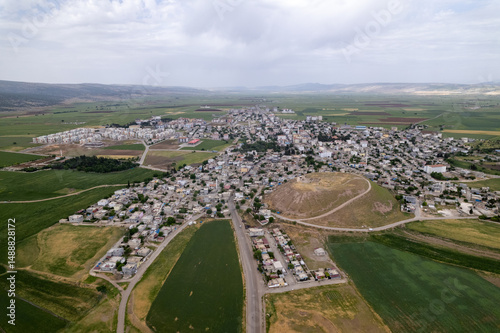 Aerial View of Araban District in Gaziantep, Turkey – Urban and Rural Landscape