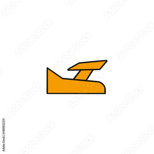 Car spoiler icon logo flat vector design