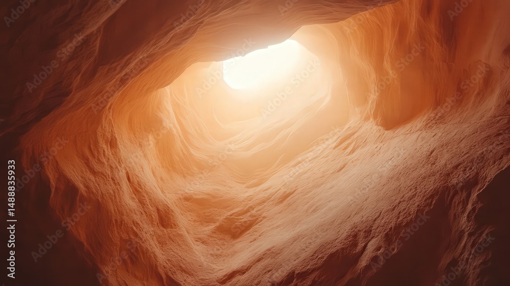 Obraz premium Glowing Orange Canyon Walls Sunlight Abstract Background