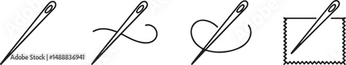 Needle and Thread Illustrations Sewing Kit Guide