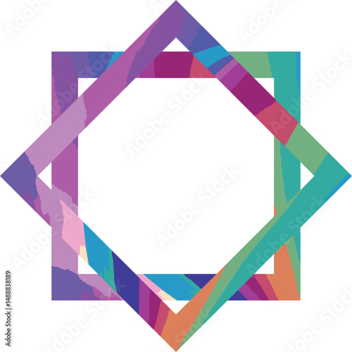 Abstrack Twibbon Frame Border Colorfull