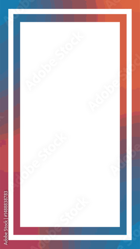 Abstrack Twibbon Frame Border Colorfull