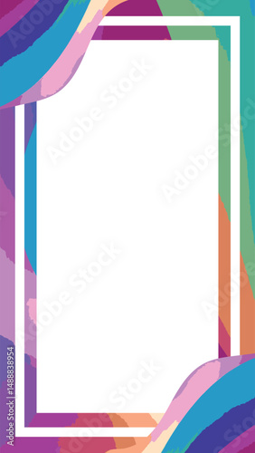Abstrack Twibbon Frame Border Colorfull