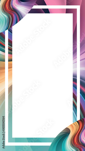 Abstrack Twibbon Frame Border Colorfull