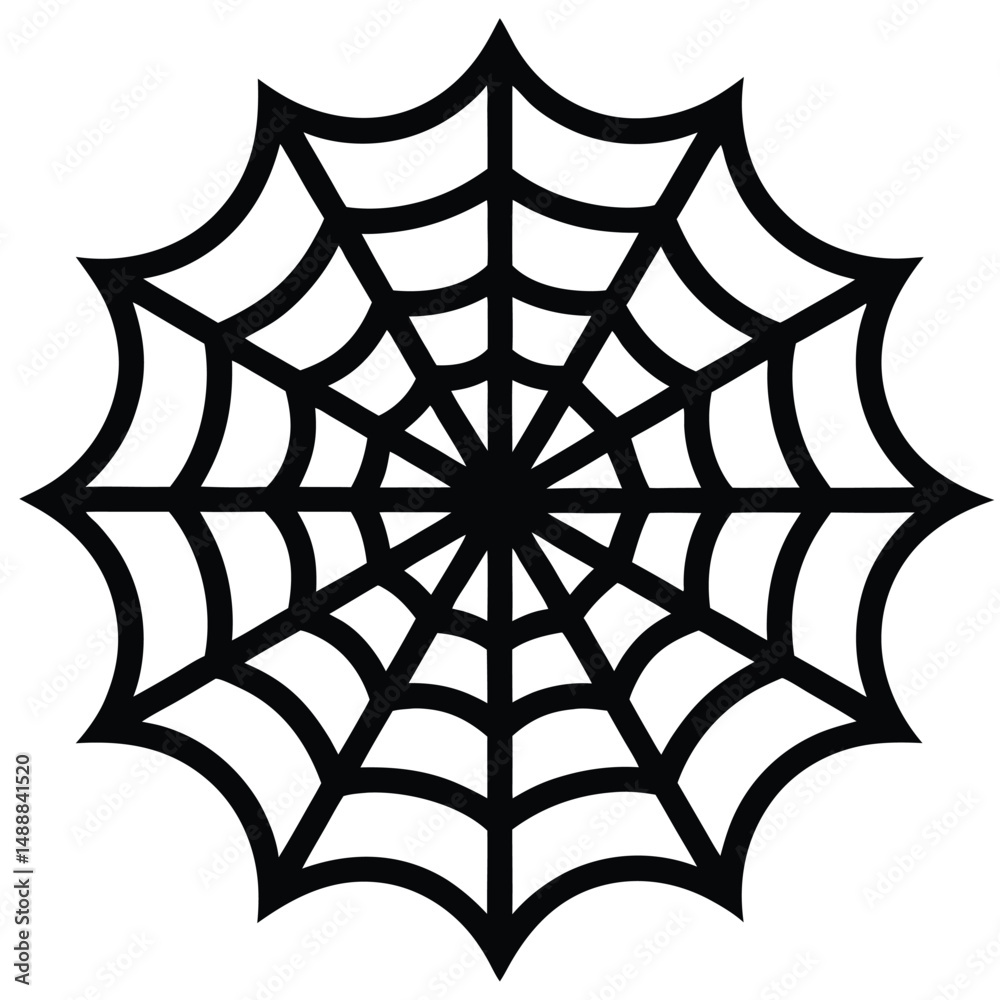 Obraz premium -simple-spider-web-pattern--seamless-black-on-whit (1).eps