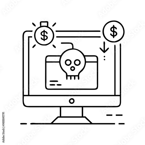 ransomware icon icon, ransomware icon vector illustration-simple illustration of ransomware icon , perfect for ransomware icon logos and icons