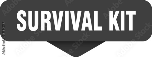 survival kit sticker. survival kit sign on transparent background