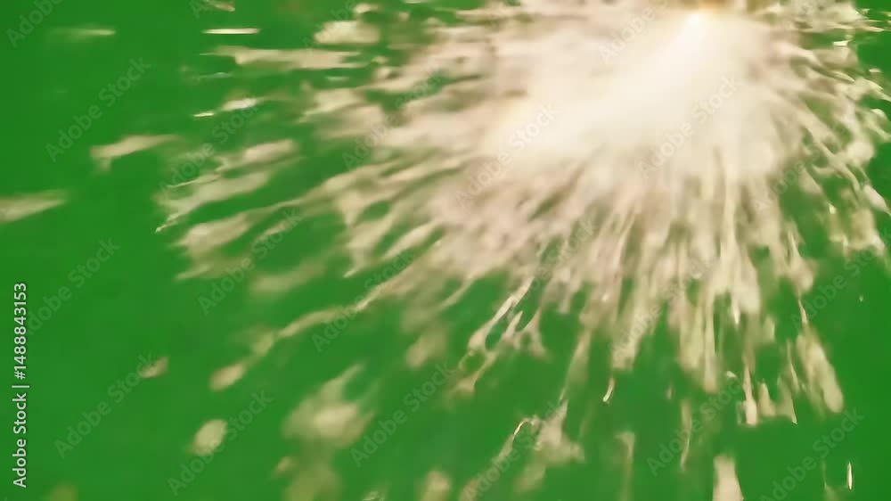 celebration glitter sparkles overlay with green screen alpha channel, shimmering golden and colorful particles floating, perfect for festive video effects, party scenes, event intros, 