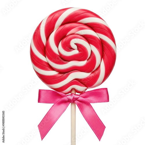red lollipop isolated on white