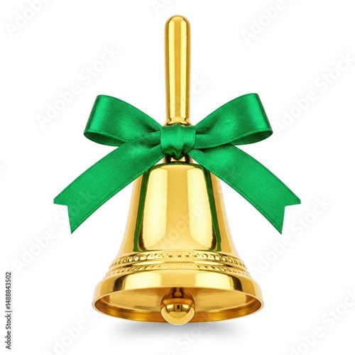 Christmas bell on white background