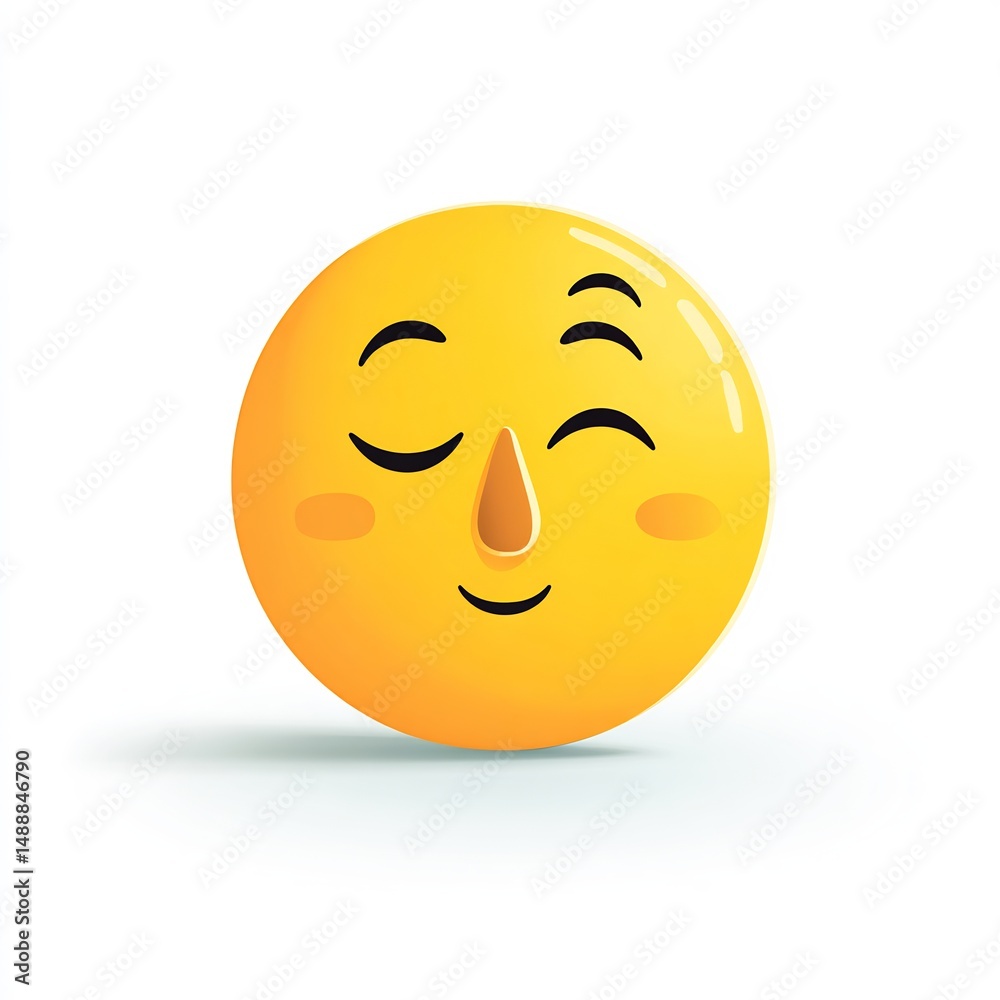 Fototapeta premium lying emoji nose cartoon icon