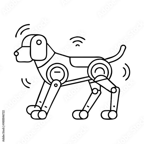 robot dog icon, robot dog vector illustration-simple illustration of robot dog , perfect for robot dog logos and icons
