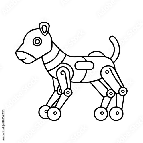 robot dog icon, robot dog vector illustration-simple illustration of robot dog , perfect for robot dog logos and icons