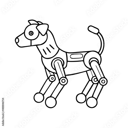 robot dog icon, robot dog vector illustration-simple illustration of robot dog , perfect for robot dog logos and icons