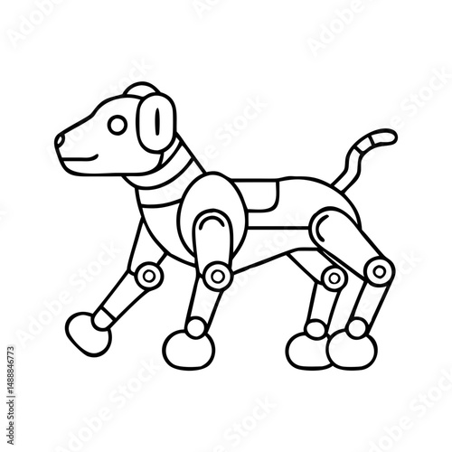 robot dog icon, robot dog vector illustration-simple illustration of robot dog , perfect for robot dog logos and icons