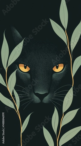 Panthers gaze a minimalist embrace of nature in darkness