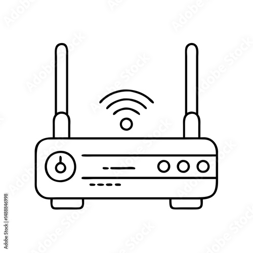 router icon, router vector illustration-simple illustration of router , perfect for router logos and icons