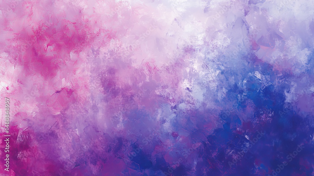 Fototapeta premium A blurry mix of purple, pink, and blue creates a textured background. Great for websites, banners, or posters with a modern, abstract look. 